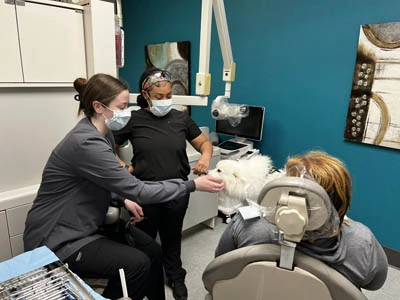 dog visiting Fishers, IN dental office Holt Dental